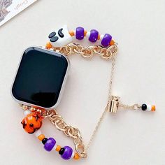 Introducing our Wickedly Charming charm steel & beaded Apple Watch band. Perfect Fit for all Apple Watch models, including the latest Series 10 and Ultra 2. Compatible across all series: 1-10, SE, Ultra, Sport, and Edition. Fits wrist sizes ranging from 4.8 to 6.6 inches. Bracelet style band is crafted primarily Stainless steel & Heishi style clay beads Adorned with festive & fancy holiday charms. No tools needed & is easy to adjust for sizing, with a drawstring style lock Watch/Accessories Not Trendy Gold Beaded Apple Watch Band, Trendy Beaded Gold Apple Watch Band, Trendy Beaded Apple Watch Band, Trendy Beaded Apple Watch Band As Fashion Accessory, Adjustable Stainless Steel Apple Watch Band With Extender, Trendy Silver Beaded Watch Band, Stainless Steel Apple Watch Band With Extender Gift, Diy Apple Watch Band, Diy Watch Band