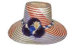 Alondra Handmade Wayuu Hat - a perfect gift for her Multicolor Wide Brim Panama Hat In Toquilla Straw, Handwoven Artisan Panama Hat With Flat Brim, Multicolor Woven Panama Hat With Short Brim, Artisan Multicolor Fedora Straw Hat, Multicolor Wide Brim Toquilla Straw Hat, Artisan Handwoven Hat With Curved Brim, Traditional Toquilla Straw Panama Hat With Flat Brim, Artisan Woven Short Brim Sun Hat, Artisan Handwoven Panama Hat With Wide Brim