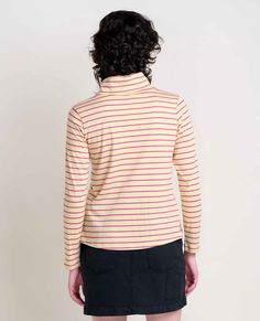 Stripes ahoy! Organic cotton and TENCEL™ Lyocell (plus a little stretch) team up for a turtleneck that works just as well as a layer as she does on her own. Cotton Turtleneck Tops For Everyday, Versatile Cotton Turtleneck Top, Casual Cotton Turtleneck For Spring, Casual Cotton Turtleneck For Layering, Stretch Funnel Neck Top For Everyday, Everyday Stretch Funnel Neck Tops, Spring Cotton Turtleneck, Everyday Funnel Neck Tops For Spring, Resale Shops