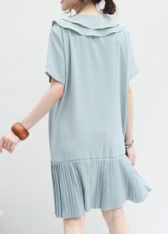 French ruffles Chiffon Tunic Runway light blue Dresses summer

This dress is made of cotton or linen fabric, soft and breathy. 

Flattering cut. Makes you look slimmer and matches easlily.
 
Materials used: chiffon 

Measurement:Size S/US-2/EUR-34   
length 93cm / 36.27"
bust 106cm / 41.34"
Shoulder 41cm / 15.99"
Sleeve length 20cm / 7.8"


Size M/US-2/EUR-34   
length 94cm / 36.66"
bust 110cm / 42.9"
Shoulder 45cm / 17.55"
Sleeve length 21cm / 8.19"



We ship worldwide.

Tracking numbers provi Chiffon Summer Dress, Chiffon Tunic, Marine Uniform, Dress Sleeve Length, Light Blue Dresses, Chiffon Ruffle, Dresses Summer, Casual Summer Dresses, Elegant Woman