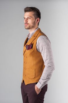 Wiaofellas Men's Vest Wool Double Breasted Formal Casual Business Waistcoat Slim Tailored Sleeveless Jacket Social Chaleco Note: Dear, if you find the above standard suit size is not suitable for you, you just need to measure your body according to the picture measurement guide and show us the body size. We can also customize suits for you. Same price! Dimensions in centimeters or inches1. neckline=? 2. shoulders=? 3. arm length= ? 4. Bicep = ?5. Cuff = ? 6. Chest =? 7. Belly =? 8. Waist = ?9. H Mens Wool Vest, Suit Fashion Men's, Harajuku Jacket, Polo Suits, Wedding Party Shirts, Street Sweatshirt, Shirt Casual Style, Formal Casual, Men's Vest