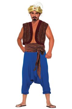 Vest; Belt Desert Prince Aladdin Inspired Arabian Vest & Belt Product Description: Vest Belt Manufacturer’s size chart is provided for reference only. Not all costumes are available in all sizes. Returns: To conduct a return, please open a return request through eBay. You will then receive return instructions. Most returns are processed within 1 week from the day we get it back. You will receive an email confirmation when the return has been processed. Please note that during our peak season (Se Arabian Men, Prince Aladdin, Arabian Costume, Sinbad The Sailor, Aladdin Costume, Men Belts, Arabian Nights, Mens Costumes, Adult Costumes