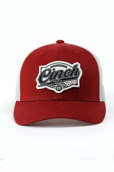 This red Flexfit trucker cap engineered by CINCH provides stylish shade without sacrificing durability or comfort. Design details include a front panel CINCH logo patch and a secure back snap closure. Trash Fashion, Handsome Jack, Custom Trucker Hats, Painted Hats, Chapeau Cowboy, American Denim, Comfort Design, American Brand, White Mesh