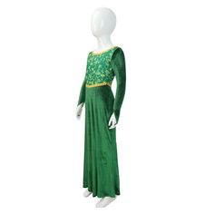 Transform your little girl into a beautiful ogre princess with this enchanting Shrek the Third Princess Fiona Kids Dress! This dress is made of high-quality polyester and corduroy and features a stunning green design with gold trim. It also comes with a matching headpiece, so your child can look the part. Specifications: Movie: Shrek the Third Material: Polyester + Corduroy Including: Dress Size Chart(cm): Size Tag Chest Waist Suggest Height XS 100 59 55 90-100 S 110 63 59 100-110 M 120 67 63 11 Fiona Cosplay, Green Princess Dress, Shrek The Third, Dress Designs For Girls, Princess Fiona, Green Princess, Kids Costumes Girls, Halloween Carnival Party, Girl Princess Dress