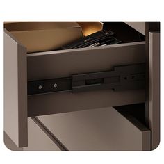 an open drawer with files and folders in it