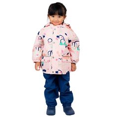 Jan & Jul Dreamscape Pink Waterproof Rain Jacket for Kids Pink Outerwear With Adjustable Hood For Cold Weather, Casual Pink Parka With Detachable Hood, Pink Windproof Winter Windbreaker, Pink Winter Windbreaker With Detachable Hood, Pink Hooded Windbreaker For Winter, Casual Pink Parka For Outdoor, Pink Hooded Outerwear For Outdoor, Pink Windbreaker With Detachable Hood For Winter, Pink Hooded Parka With Detachable Hood