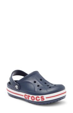 Casual clogs are shaped from lightweight, durable Croslite® material that molds to the foot’s shape ensuring comfortable day-to-day wear. Synthetic upper, lining and sole Imported Boys Shoes, Clogs, Dark Blue, Nordstrom, Blue, How To Wear