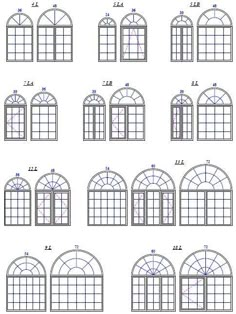 the sizes and measurements of arched windows