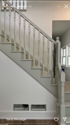 the stairs in this house have been painted white