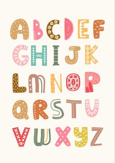 the alphabet is made up of different types of letters and numbers, including one for each letter