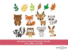 Forest Animals Silhouette, Woodland Animals Svg, Woodland Svg Animal Silhouette, Deer In Forest Svg, Woodland Clipart Forest Friends, Rabbit Clipart, Just A Reminder, Animal Clipart, Silhouette Machine