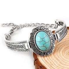 Features: One of the most popular Tibetan Silver Bracelet of the season Special which Tibetan Silver Bracelet Set gift for friends An perfect Tibetan Silver Bracelet that you look more charm and attractive Specifications: Color: Silver Quantity:1 PC Size:As picture shows (Approx.) Material:Tibetan Silver+Turquoise Package Include: 1 PC Bracelet Note: 1.Please allow 0.1-0.3cm differences due to manual measurement, thanks. 2.Please understand because of the light irradiation or computer display di Men Pendant, Bracelet Set Silver, Boho Vintage, Bracelets For Women, Vintage Turquoise, Silver Turquoise, Vintage Boho, Chain Link Bracelet, For Friends