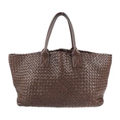 Bottega Veneta Cava Mm Intrecciato Leather Tote Bag Brown [Height] Approximately 26 Cm [Width] Approximately 39-54 Cm [Depth] Approximately 17 Cm [Handle] Approximately 44 Cm Bottega Veneta Bags, Leather Tote Bag, Bottega Veneta, Leather Tote, Brown Color, Brown Leather, Bag Lady, Tote Bag, Shoulder Bag