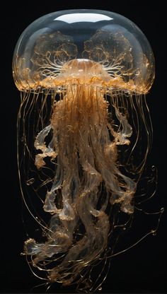 a large jellyfish floating in the water