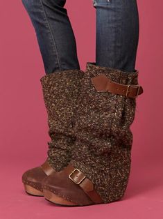 An Irregular Choice.. Cute Fall Shoes, Brown Clogs, Clog Boots, Wooden Clogs, Irregular Choice, Slouched Boots, Boot Bag, Fall Shoes, Crazy Shoes