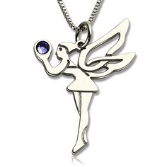 Our Fairy Birthstone Necklace is the perfect gift for any little girl. Choose their Birthstone, or simply their favorite color,also it comes with a beautiful gift box. Silver Tooth, Fairy Girls, Necklace For Girls, Engraved Engagement Ring, Infinity Jewelry, Fingerprint Jewelry, Necklace Love, Family Jewellery, Monogram Jewelry