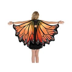 a woman wearing a butterfly wings costume