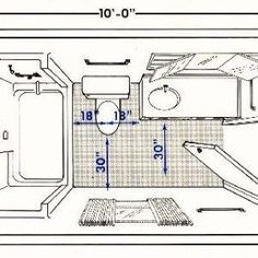 a drawing of a toilet and sink in a bathroom with measurements for the height of it