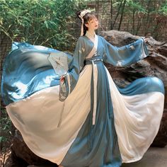 Size: L, Color: Sapphire Multicolor Skirt, Hanfu Dress, Chinese Clothing, Traditional Fashion, Chinese Dress, Chinese Style, Traditional Outfits, Cosplay Costumes, Long Dress