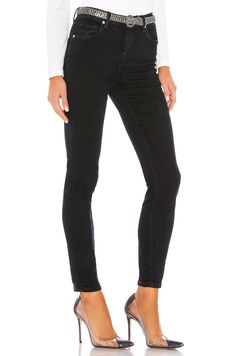 Black Trousers Chic Black Bottoms With Five Pockets, High Rise Slim Fit Black Bottoms, High Rise Black Slim Fit Bottoms, Versatile Slim Fit Mid-rise Bottoms, High Rise Black Pants For Everyday, Everyday High Rise Black Pants, Everyday Black Bottoms With Five Pockets, Mid-rise Black Bottoms With Five Pockets, Versatile Black Mid-rise Bottoms