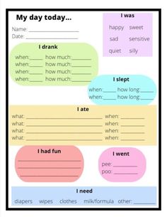 a printable worksheet with words and phrases for children to use in the classroom