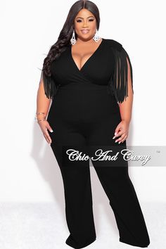 Polyester% 95 Spandex% 5 back zipper Chic And Curvy, Wrap Jumpsuit, Red Jumpsuit, Jumpsuit Black, Black Jumpsuit, Plus Size Outfits, Final Sale, Jumpsuit Romper, Jumpsuit