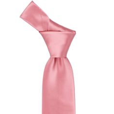 Your groomsmen will look picture perfect when you add this rose petal pink tie to their wedding day attire. You can't go wrong pairing it with black or gray suits, but it truly shines when worn with navy blue. There are matching bow ties and skinnier widths if you want to mix and match tie styles among the groom and groomsmen. However they wear it, be sure to add the matching pocket squares to their jackets (sold separately). This tie is part of our premium collection, which were confident you'l Elegant Pink Ties For Black Tie Occasions, Pink Satin Bow Tie For Black Tie Events, Solid Color Wedding Tie With Satin Bow, Elegant Pink Standard Tie, Solid Wedding Tie With Satin Bow, Classic Pink Tie With Satin Bow, Elegant Pink Bow Tie For Suits, Elegant Pink Standard Tie And Accessories, Classic Pink Satin Bow Tie