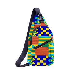 Our ANKARA unisex African print sling bag is a one strap sling bag made with 100% African print/ Ankara fabrics on the outer shell and polyester on the inner shell. This sling bag has one adjustable shoulder strap. It has enough storage space to store/pack all your essentials for the day. It is a multifunctional backpack/sling bag designed with 4 multifunctional compartments. 2 zip front pockets It can be used as a messenger bag/shoulder bag/crossbody backpack/casual daypack/sling bag/travel bag Green Travel Chest Shoulder Bag, Green Shoulder Chest Bag For Travel, Multicolor Portable Shoulder Bag For Travel, Travel Shoulder Chest Bag, Travel Chest Shoulder Bag, Portable Shoulder Chest Bag For Travel, Portable Chest Bag For Travel, Portable Multicolor Shoulder Bag For Travel, Travel Pouch Chest Bag With Adjustable Strap