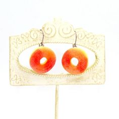 Peach Ring Gummy Earrings or Necklace, Candy Earrings, Marshmallow, Candy Charms, Miniature Food Jewelry, Kawaii - Etsy Sweet Handmade Polymer Clay Jewelry, Sweet Handmade Resin Jewelry, Handmade Sweet Polymer Clay Jewelry, Handmade Sweet Resin Jewelry, Handmade Resin Jewelry In Sweet Style, Orange Gift Basket, Peach Ring, Marshmallow Candy, Heart Birthday Cake