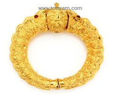 22 Karat Gold Kada / Mens Gold Bangle With Beads (Temple Jewellery) - SINGLE PIECE
  Width at the Center of the Kada : 24.00 mm

    Note: This item comes with a Screw and hinge so that you can open it up for easy wearing.   - 235-M-GBL013 - in 58.850 Grams for USD $4654.64. 
Made in India by Totaram Jewelers Online this product is in Gold - 22 Karat BIS Hallmark 916 KDM Gold  & is an excellent gift for Adult - Men. Ships fully insured with secured guaranteed delivery for free with your orde Traditional 22k Gold Bracelet For Ceremonial Occasions, 22k Gold Temple Jewelry Bracelets For Festivals, Gold Kada For Men Indian Latest, Traditional Gold Bracelet For Formal Festivals, Formal 22k Gold Temple Jewelry Bracelet, 22k Gold Temple Jewelry Bracelet For Ceremonial Occasions, Traditional 22k Gold Bracelet For Festivals, Festival Temple Jewelry 22k Gold Bracelets, Men’s Kada Gold Latest Indian