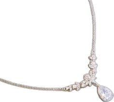 Silver Bridal Necklace With Hand-set Metal, Hand-set White Cubic Zirconia Bridal Necklace, White Cubic Zirconia Bridal Necklace, Hallmarked, Cubic Zirconia Multi-stone Wedding Necklaces, Luxury Silver Multi-stone Bridal Necklace, Wedding Jewelry Sets, Bridal Jewelry Sets, Earring Necklace, Jewelry Set