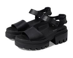 Women's Timberland Everleigh Ankle Strap | Zappos.com Funky Shoes, Black Shoes Women, Timberlands Women, Toe Designs, Ankle Strap Sandals, Shoes Black, Leather Working, Strap Sandals, Product Reviews