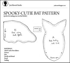 an image of a pattern for a bat