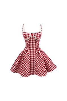 Full image of Red Coquette Plaid Mini Dress-Mabel Love Co Christmas Vintage Outfit, Cute Vintage Clothes, Mini Red Dress Outfit, Strawberry Shortcake Outfit Inspiration, Strawberry Shortcake Inspired Outfit, Plad Dress, Winter Dress Pattern, Italy Summer Fashion, Valentines Fit