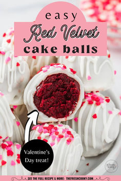 valentine's day treat recipe for red velvet cake balls