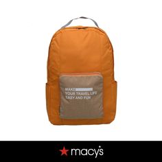 in stock Functional Orange Travel Backpack, Functional Orange Backpack For Travel, Casual Foldable Bags For Outdoor Activities, Orange Travel Backpack With Zipper Closure, Versatile Packable Backpack For Daily Use, Casual Orange Backpack For Everyday, Functional Packable Bags For School, Functional Packable School Bags, Functional School Bags That Are Packable