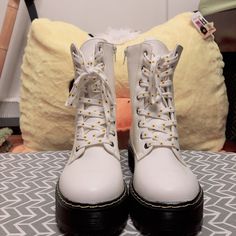 Brand New (Nwot) Unionbay Combat Boots! Womens Size Us 7.5. Has Slight Creasing Due To Trying Them Out In Store. Please Check Pictures Before Purchasing. Has About 1.5in Of Platform. Please Read The Whole Description And View All Pictures Listed Before Purchasing. If You're Not Satisfied By Them, Then Please Don't Purchase!! Comes From A Smoke-Free And Pet Friendly Home! If You Have Any Issues With That, Please Do Not Buy From Us! I Cannot Offer Free Shipping So Please Do Not Ask For It. Open To Unionbay Boots, Platform Combat Boots, Lug Boots, Free People Bags, Black Platform Boots, Womens Combat Boots, Black Combat Boots, Asics Running Shoes, Boots Womens