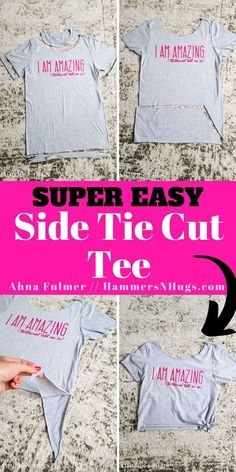 the instructions for how to make a super easy t - shirt out of old shirts