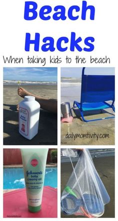 beach hacks when taking kids to the beach and swimming in the water, there are some things you can do