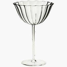 an empty wine glass on a white background