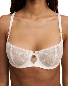 Chantelle Orchids Demi Half Cup Balconette Bra Balconette Bra, Bra Set, Bra Women, Orchids, Lingerie, Bra, Lace, Beauty