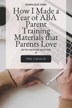 Find out how I stopped struggling to make parent training using the FREE checklist! Available for instant download!

BCBA organization | BCBA caseload organization | organized BCBA Aba Therapy Activities, Therapy Quotes, Activities For Teens