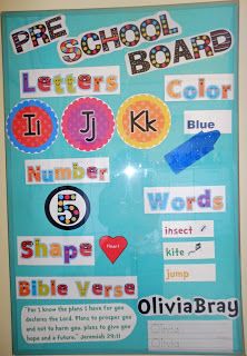 a bulletin board with different types of letters and numbers on it's front cover