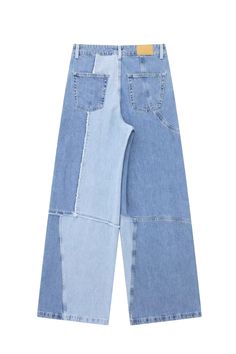 Goodnight Macaroon 'Josie' High-Waist Patchwork Denim Jeans High-Waist Patchwork Wide-Leg Measurements: XS – Waist 68cm, Length 109cm S – Waist 72cm, Length 110cm M – Waist 76cm, Length 111cm L – Waist 80cm, Length 112cm Machine cold and gentle cycle or hand wash cold Lay flat to dry / do not tumble dry Iron on a low heat setting If you are unsure or need assistance selecting the proper size or color, please contact our Customer Services team and they'll be more than happy to help. Summer Denim Pants With Patchwork, High Waist Denim Blue Jeans With Contrast Stitching, Casual Patchwork Denim Jeans, High Waist Blue Bottoms With Contrast Stitching, High Waist Denim Jeans With Contrast Stitching, Summer Denim Patchwork Pants, Summer Denim Jeans With Contrast Stitching, Casual Denim Blue Jeans With Patchwork, Blue Pants With Contrast Stitching For Spring