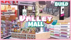 the interior of a store with various items on display and in front of it is a sign that says,'build your own dairy mall '