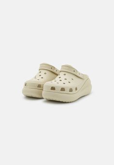 Crocs CRUSH UNISEX - Sandalias - bone Croc Decor, Crocs Crush, Warm Tone Makeup, White Crocs, Bone White, Heeled Mules, Me Too Shoes, Clogs, Bones