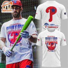 Bryce Harper Philadelphia Phillies National League Est.1883 T-Shirt The 3D T-Shirt is a fashion statement that goes beyond the ordinary. Using advanced printing technology, it brings designs to life with depth and vividness. Crafted from high-quality materials, it offers comfort and durability. The three-dimensional graphics create a captivating effect that’s perfect for casual wear or making a bold statement. Product details Bryce Harper Philadelphia Phillies National League Est.1883 T-Shirt Short Sleeve Sublimation Print T-shirt For Sports Events, Short Sleeve T-shirt With Sublimation Print For Sports, Cotton T-shirt With All Over Print For Sports Events, Graphic Tee With All Over Print For Fans, White T-shirt With All Over Print For Fans, White All Over Print T-shirt For Fans, Graphic Tee With Sublimation Printing And Short Sleeve, Graphic Tee With Crew Neck And Sublimation Printing, Crew Neck Tops With Printing For Fan Merchandise