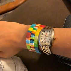 Set Of 3. Worn A Few Times- Great Condition! Roxanne Assoulin, Rainbow Brite, Womens Jewelry Bracelets, Women Jewelry, Rainbow, Bracelet, Gold, Women Shopping, Color