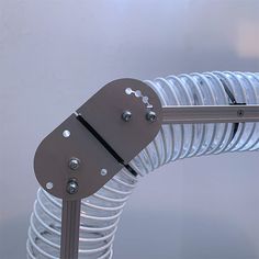 a close up of a metal object with wires attached to it