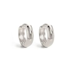 14K White Gold Hoop Earrings, Huggie Earrings, Thick Hoops – AMYO Jewelry White Gold Hoop Earrings, Huggie Earrings Silver, White Gold Hoops, Silver Jewelry Fashion, Huggie Earrings, Single Earring, Beaded Rings, Huggies Earrings, Minimalist Jewelry